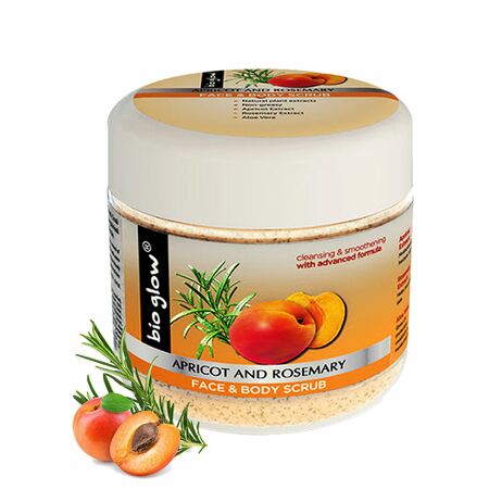 Bio Glow Apricot & Rosemary Moisturizing & Nourishing Face & Body Scrub 300ml