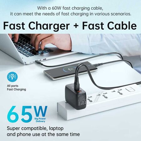 Mcdodo 65W 3-Port Mini Charger with Cable