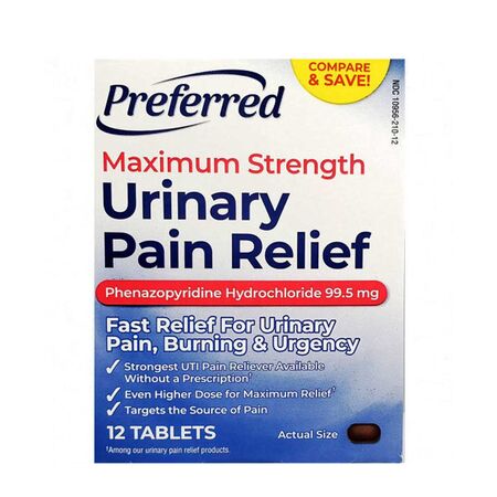 Preferred Urinary Pain Relief 12 Tablets Preferred Urinary Pain Relief 12 Tablets