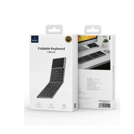 WiWU FMK-04 Bluetooth Foldable Keyboard with Touch Pad Box Packeging