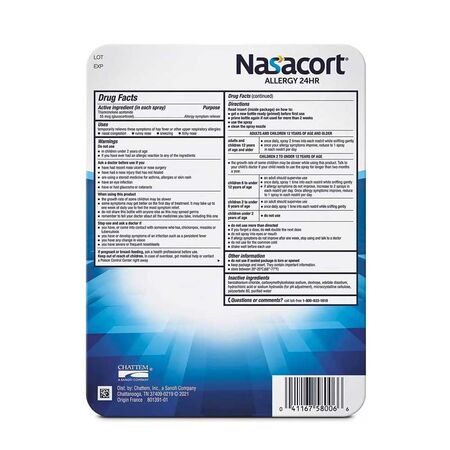Nasacort Allergy 24HR Non-Drowsy Nasal Spray