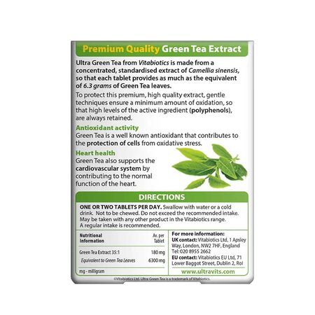 Vitabiotics Ultra Green Tea Tablets