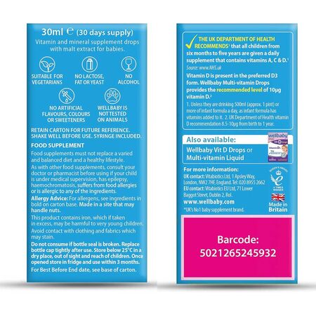 Vitabiotics Wellbaby Multivitamin Drops