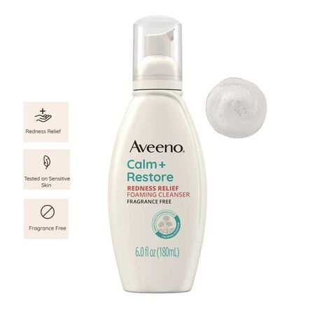 Aveeno Clam + Restore Foaming Cleanser 180ml