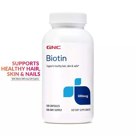 GNC Biotin 600mcg Hair Skin & Nails 120 Capsules