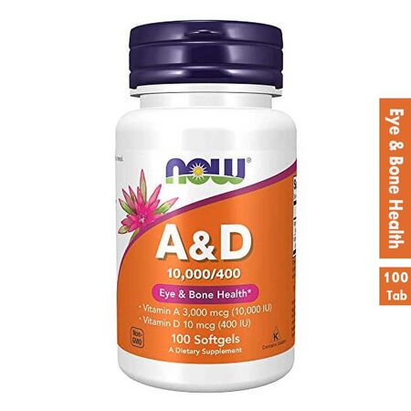 Now A&D Eye & Bone Health 100 Capsules