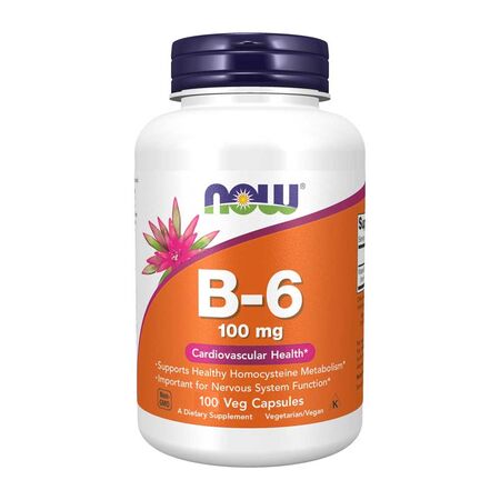 Now B-6 100mg Cardiovascular Health 100 Capsules