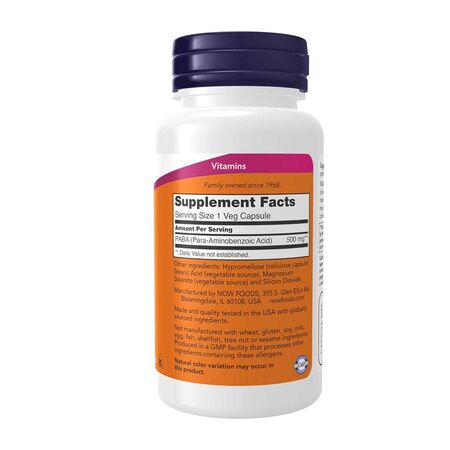 Now Paba 500mg 100 Capsules
