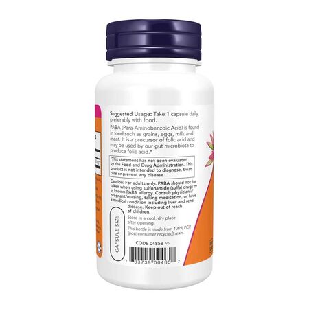 Now Paba 500mg 100 Capsules