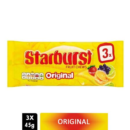 Starbust Fruit Chews Original 3pcs 45g