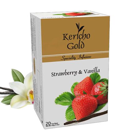 Kericho Gold Strawberry & Vanila Tea Bags 20pcs