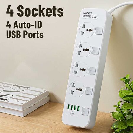 LDNIO SC4408 4 USB Charging Port LDNIO SC4408 4 USB Charging Port