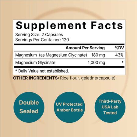 Naturebell Magnesium Glycinate 1000mg Double Strength