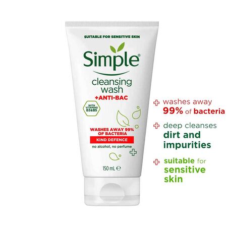 Simple Anti-Bac Cleansing Wash 150ml