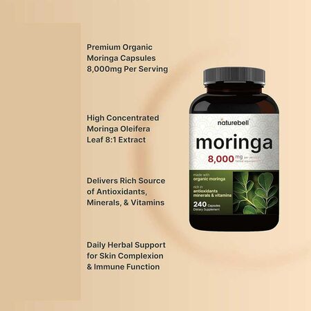 Naturebell Moringa 8,000mg 240 Capsules
