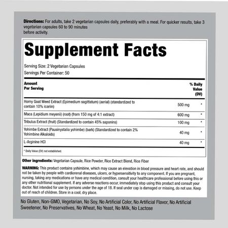 Piping Rock Ultimate Horny Goat Weed Complex Capsules