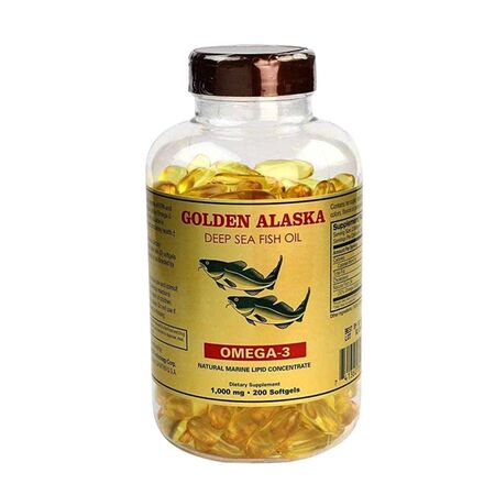 Golden Alaska Oil Omega-3 1,000mg 200 Tablets Golden Alaska Oil Omega-3 1,000mg 200 Tablets