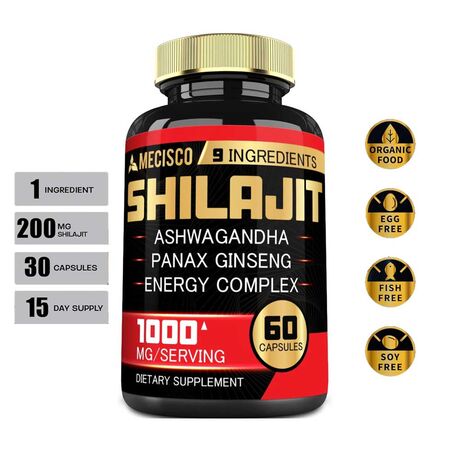 Mecisco Shilajit 1000mg 60 Capsules