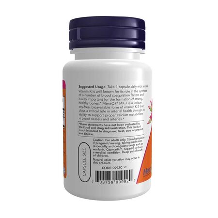 Now MK-7 Vitamin K-2 100mcg 60 Tablets Now MK-7 Vitamin K-2 100mcg 60 Tablets