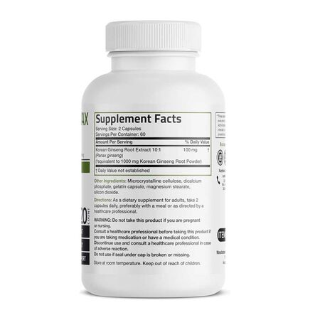 Bronson’s Korean Panax Ginseng 1000mg 120 Tablets
