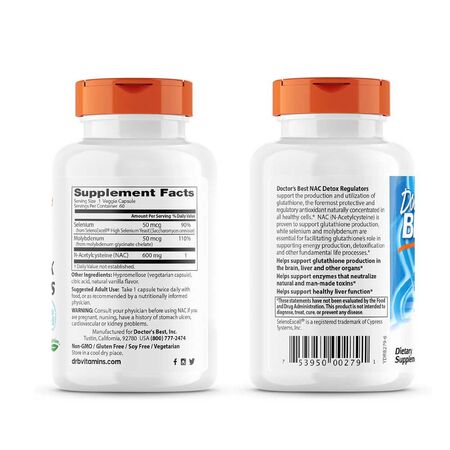 Doctor's Best NAC Detox Regulators 60 Capsules