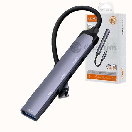 LDNIO DS-34U 4 in 1 USB-C Hub Adapter