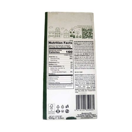 Belgian Milk With Hazelnut Chocolate 100g