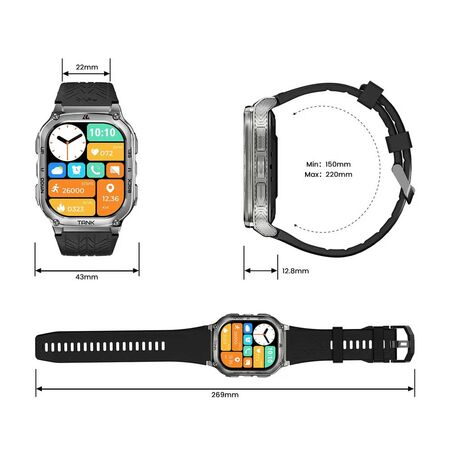 Kospet Tank M3 Smart WatchKospet Tank M3 Smart Watch Size