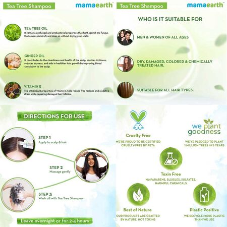 Mamaearth Shampoo with Tea Tree & Ginger Oil