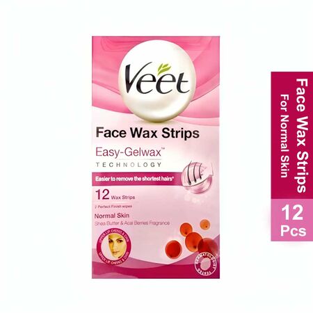 Veet Face Wax Strips with Easy Grip 12pcs