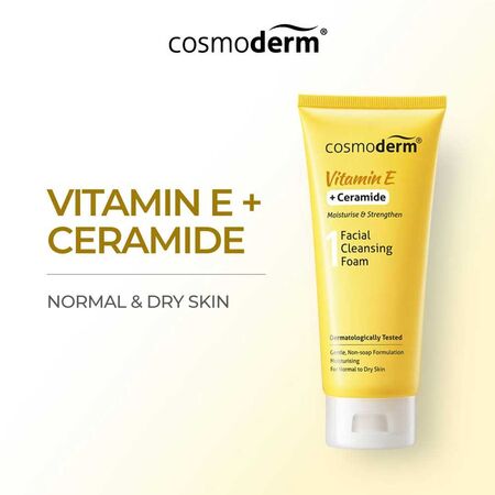 Cosmoderm Vitamin E + Ceramide Facial Cleansing Foam