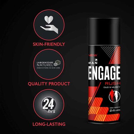 Engage Man Rush Oud & Musky Deo Spray Engage Man Rush Oud & Musky Deo Spray