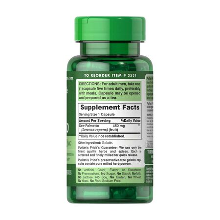Puritan's Pride Saw Palmetto Capsules
