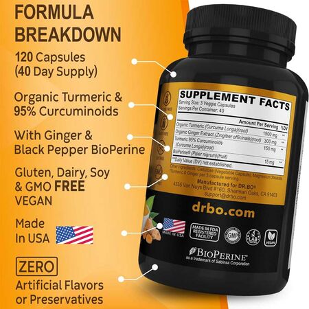 Dr. Bo Turmeric & Ginger Capsules