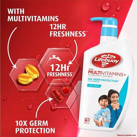 Lifebuoy Multivitamins+ Antibacterial Cool Fresh Body Wash