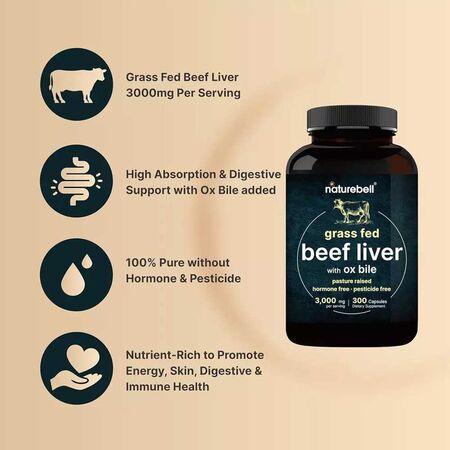 Naturebell Grass Fed Beef Liver Capsules