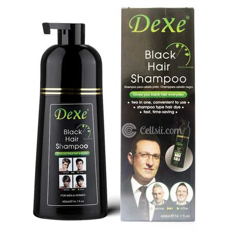 Dexe Black Hair Shampoo Bottle 400ml