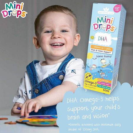 Natures Aid Mini Drops DHA Omega-3