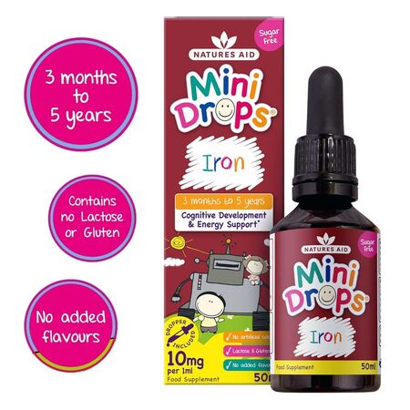 Natures Aid Mini Drops Iron
