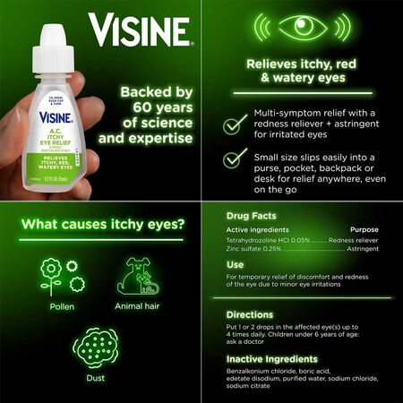 Visine A.C. Itchy Eye Drops Benefits