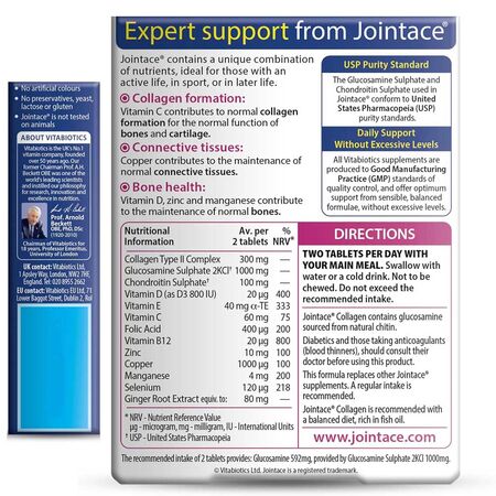 Vitabiotics Jointace Collagen Supplement 30 Tablets Specifications
