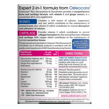 Vitabiotics Osteocare Plus Specifications