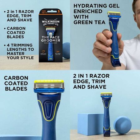 Wilkinson Sword The Face Groomer 2 in 1 Razor & Trimmer