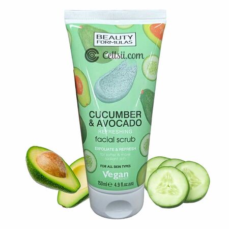 Beauty Formulas Cucumber & Avocado Facial Scrub
