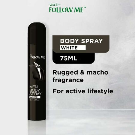 Follow Me Body Spray White for Men 75ml
