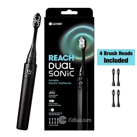 LG H&H Reach Dual Sonic Electric Toothbrush with 4 Brush Heads
