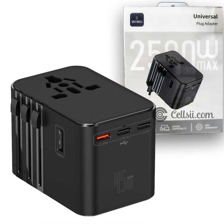 WiWU Wi-UA006 Universal GAN Plug Adapter 45W