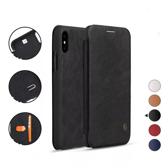 G-Case Premium Gulort Luxury Leather Flip Cover with Card Slot
