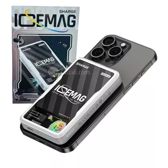 Sharge Icemag 20W Magnetic Power Bank 10000mAh with Cooling Fan