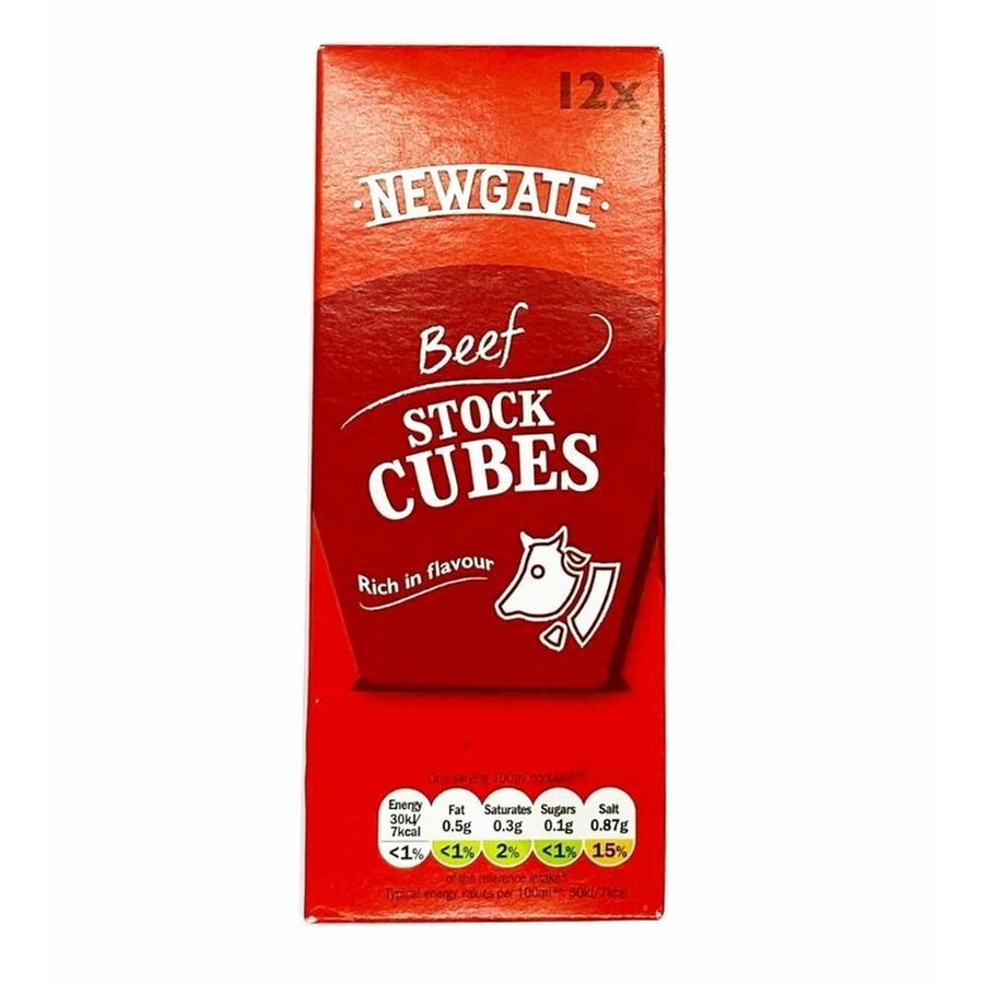 Newgate Beef Stock Cubes 12Pcs Sauces & Cooking Pastes
